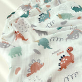 Organic Cotton Bamboo Swaddle Happy Dino
