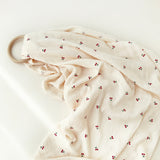 Organic Cotton Bamboo Swaddle Peachy Cherry